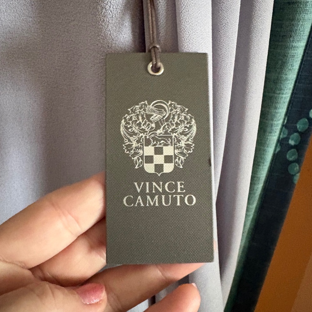 LAST CHANCE: Vince Camuto Long Chiffon Sleeve Crepe Dress
